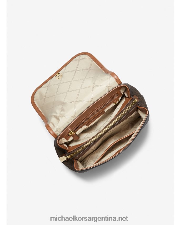 mujer marrón/bellota mochila Harrison mediana con logo Michael Kors T46HB01214