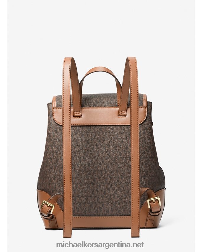 mujer marrón/bellota mochila Harrison mediana con logo Michael Kors T46HB01214