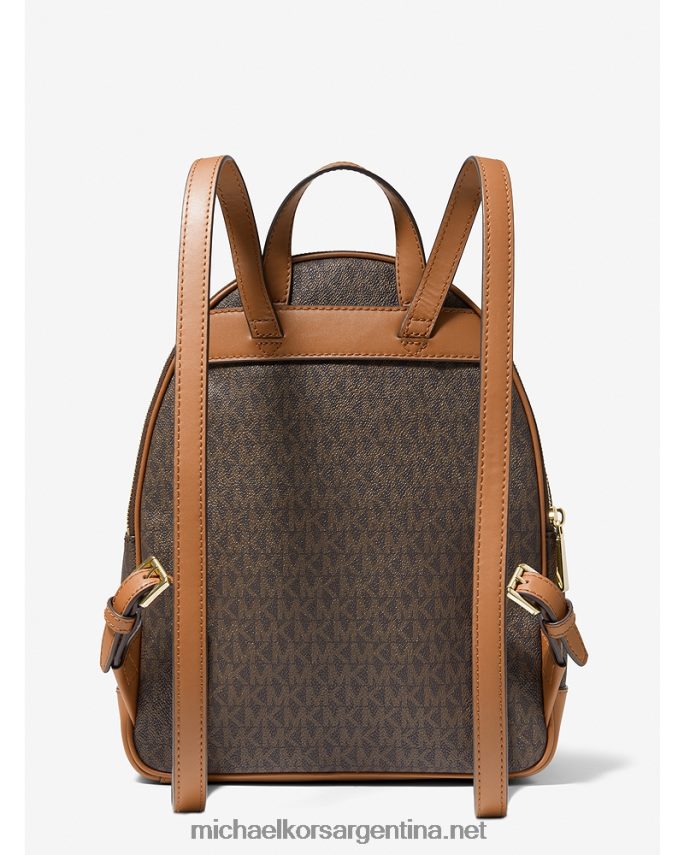 mujer marrón/bellota mochila brooklyn mediana con logo Michael Kors T46HB01238