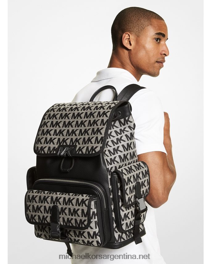 mujer natural/negro mochila con logo Michael Kors T46HB01248