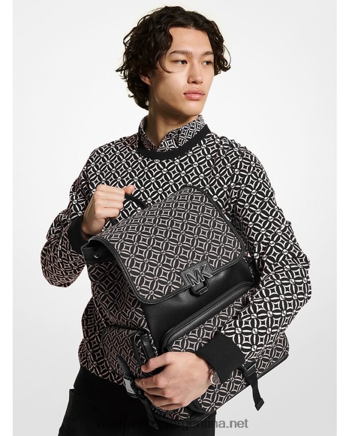 mujer negro/crema claro mochila Hudson con logo en jacquard Michael Kors T46HB01280