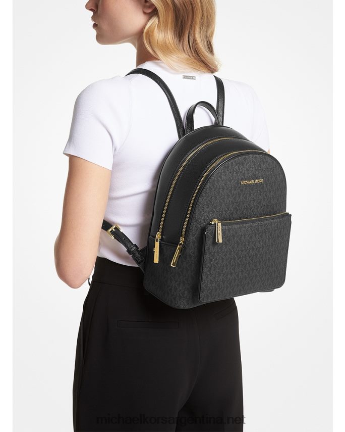 mujer negro mochila adina mediana con logo Michael Kors T46HB01221
