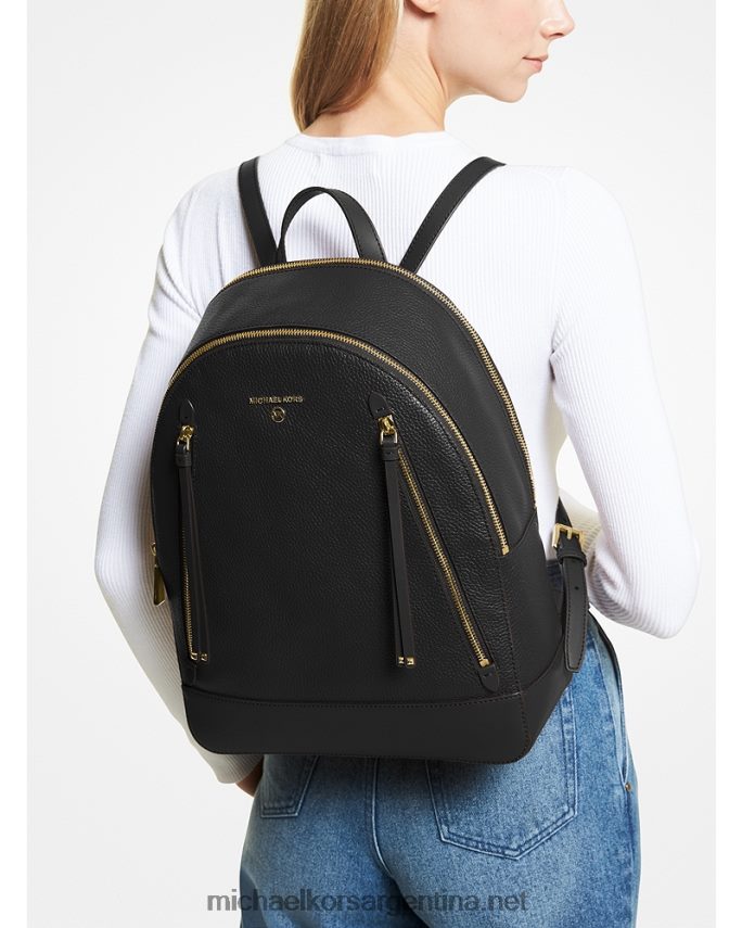 mujer negro mochila brooklyn grande de piel granulada Michael Kors T46HB01232