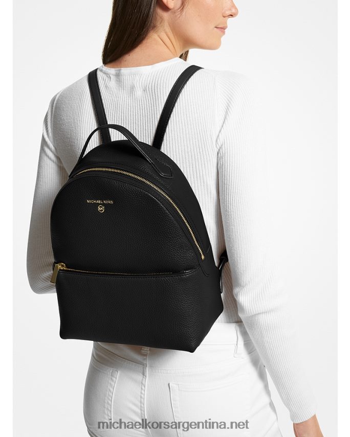 mujer negro mochila valerie mediana de piel granulada Michael Kors T46HB01231