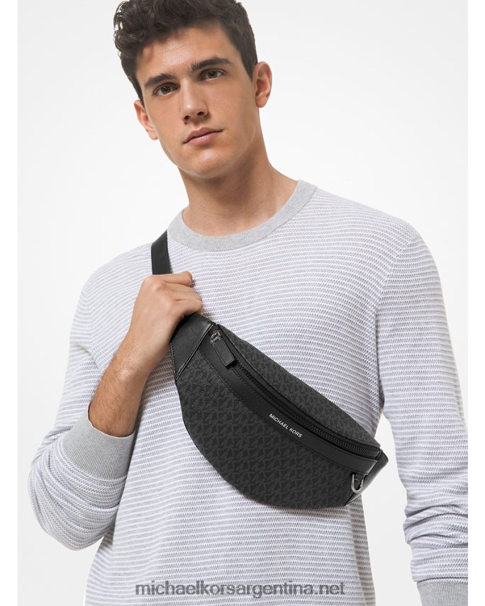 mujer negro riñonera con logo de greyson Michael Kors T46HB01260