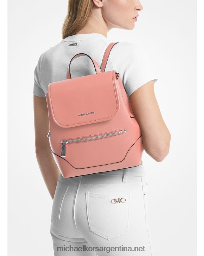 mujer rosa mochila harrison mediana de piel saffiano Michael Kors T46HB01219