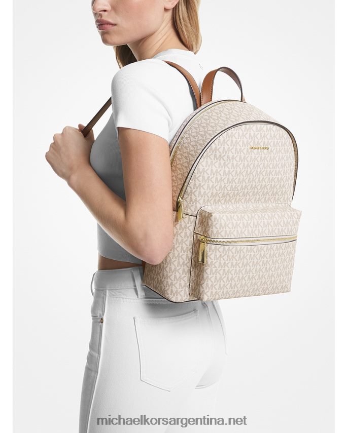 mujer vainilla/bellota Mochila Sally mediana 2 en 1 con logotipo y piel sintética Michael Kors T46HB01287