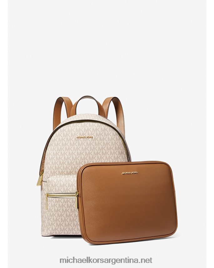 mujer vainilla/bellota Mochila Sally mediana 2 en 1 con logotipo y piel sintética Michael Kors T46HB01287