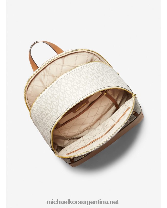 mujer vainilla/bellota mochila brooklyn grande con logo Michael Kors T46HB01235