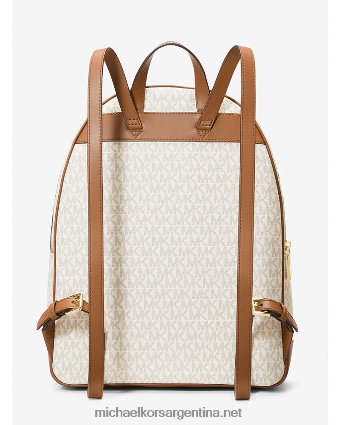 mujer vainilla/bellota mochila brooklyn grande con logo Michael Kors T46HB01235