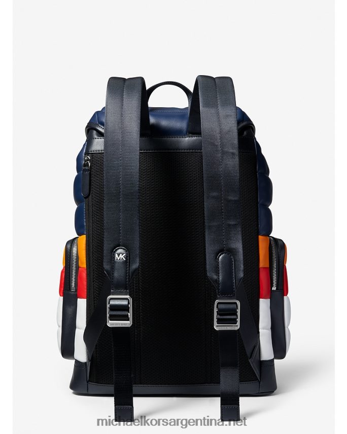 mujer vestido azul mk x ellesse hudson mochila acolchada de piel sintética Michael Kors T46HB01283