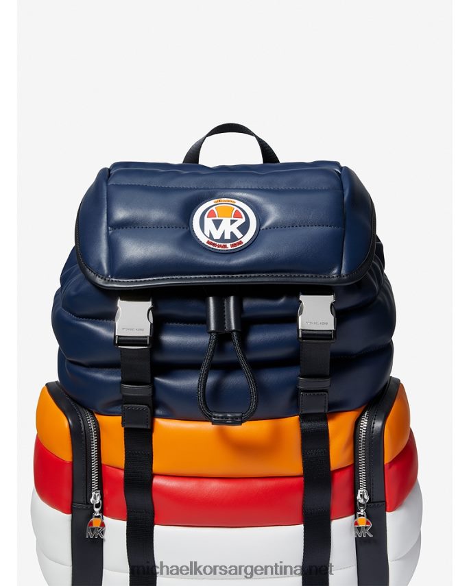 mujer vestido azul mk x ellesse hudson mochila acolchada de piel sintética Michael Kors T46HB01283