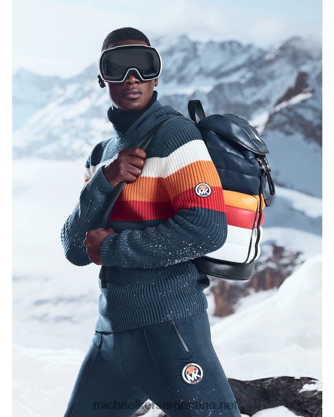 mujer vestido azul mk x ellesse hudson mochila acolchada de piel sintética Michael Kors T46HB01283