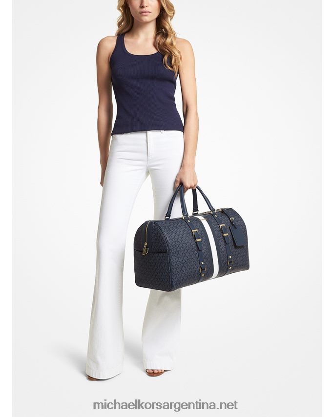 mujer adm/plbl/opw bolsa de fin de semana extragrande Bedford Travel con franja del logo Michael Kors T46HB01519
