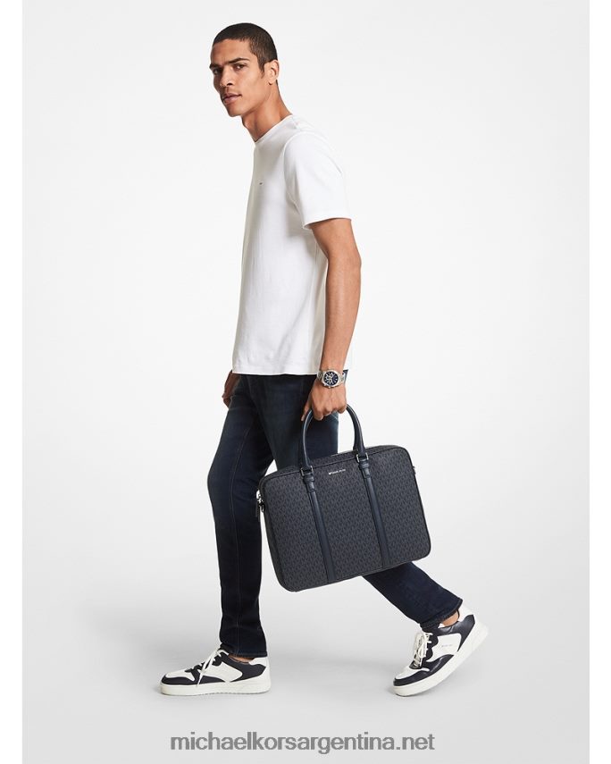 mujer admrl/plazul logo hudson y maletín de piel Michael Kors T46HB01556