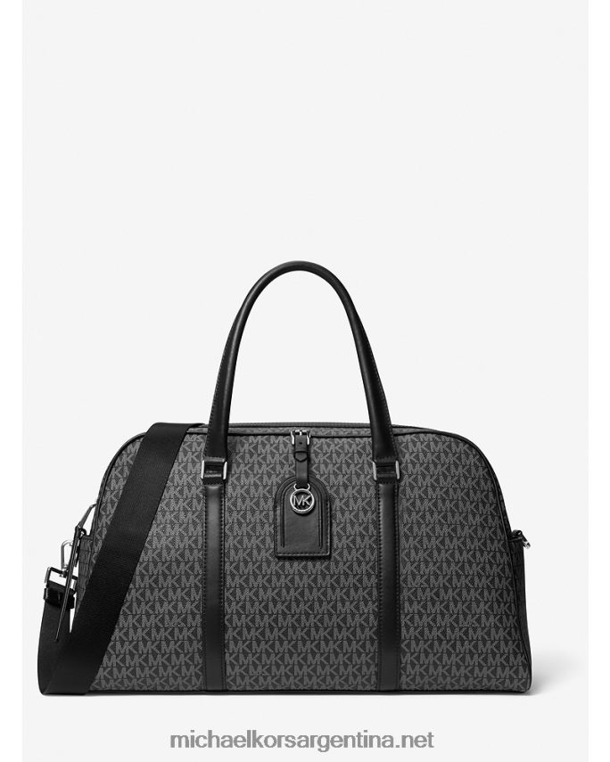 mujer blanco negro bolso de fin de semana heritage extragrande con logo Michael Kors T46HB01532