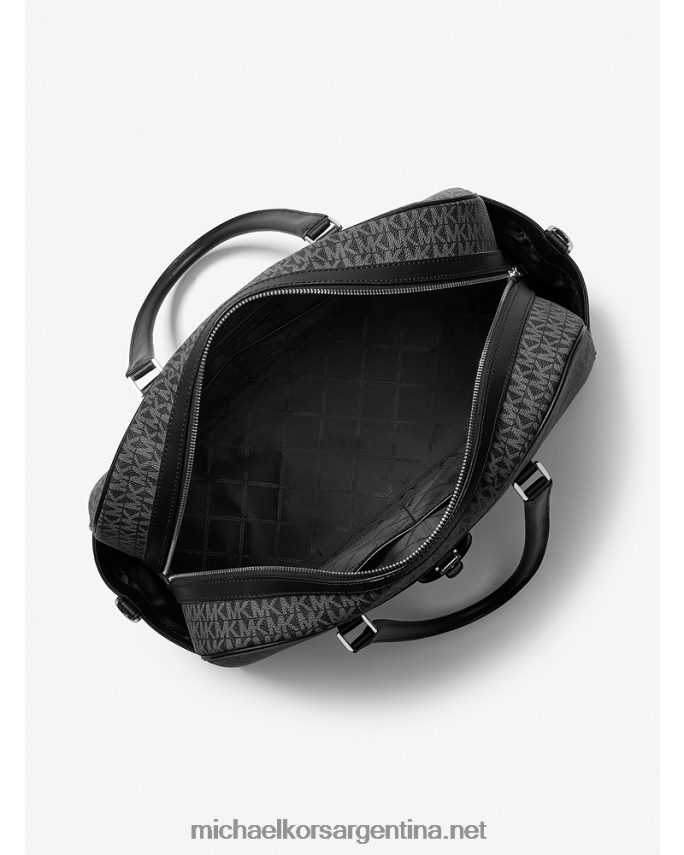 mujer blanco negro bolso de fin de semana heritage extragrande con logo Michael Kors T46HB01532