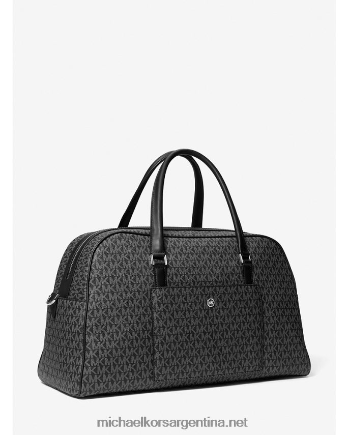 mujer blanco negro bolso de fin de semana heritage extragrande con logo Michael Kors T46HB01532