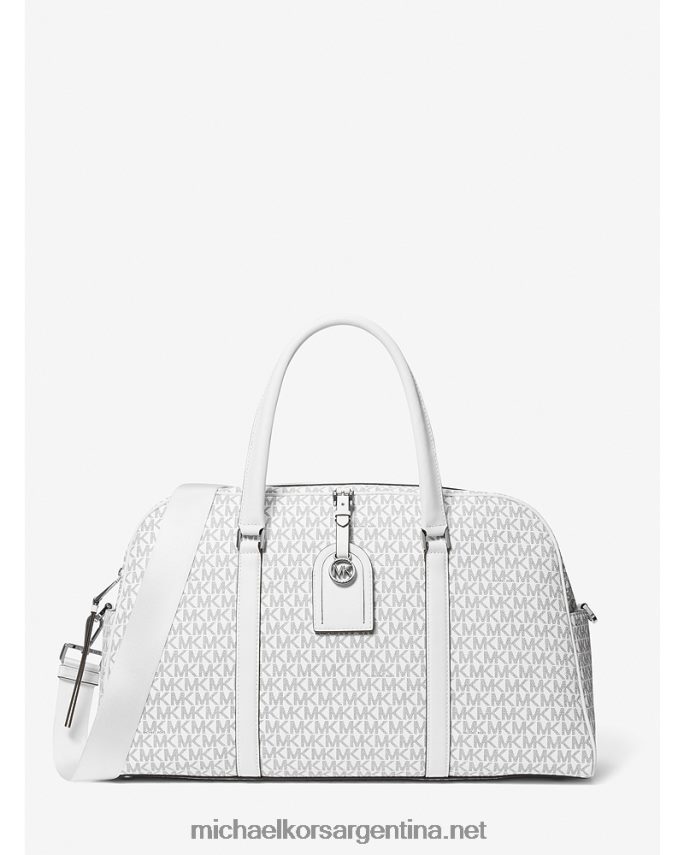 mujer blanco óptico/negro bolso de fin de semana heritage extragrande con logo Michael Kors T46HB01531