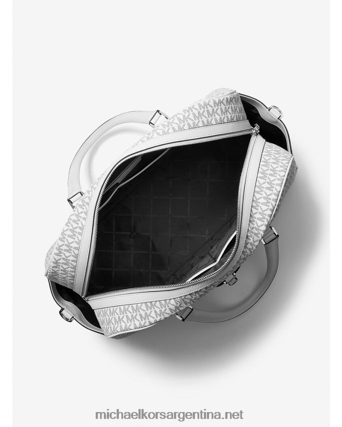 mujer blanco óptico/negro bolso de fin de semana heritage extragrande con logo Michael Kors T46HB01531