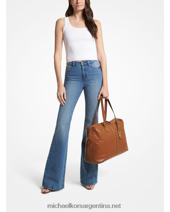 mujer equipaje bolso de fin de semana astor extragrande de piel con tachuelas Michael Kors T46HB01527