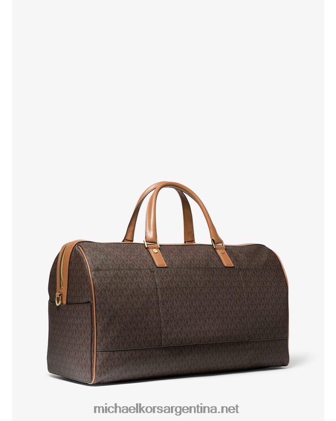 mujer marrón/bellota bolsa de fin de semana extragrande Bedford Travel con franja del logo Michael Kors T46HB01521