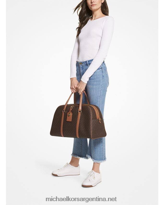 mujer marrón/bellota bolso de fin de semana heritage extragrande con logo Michael Kors T46HB01530