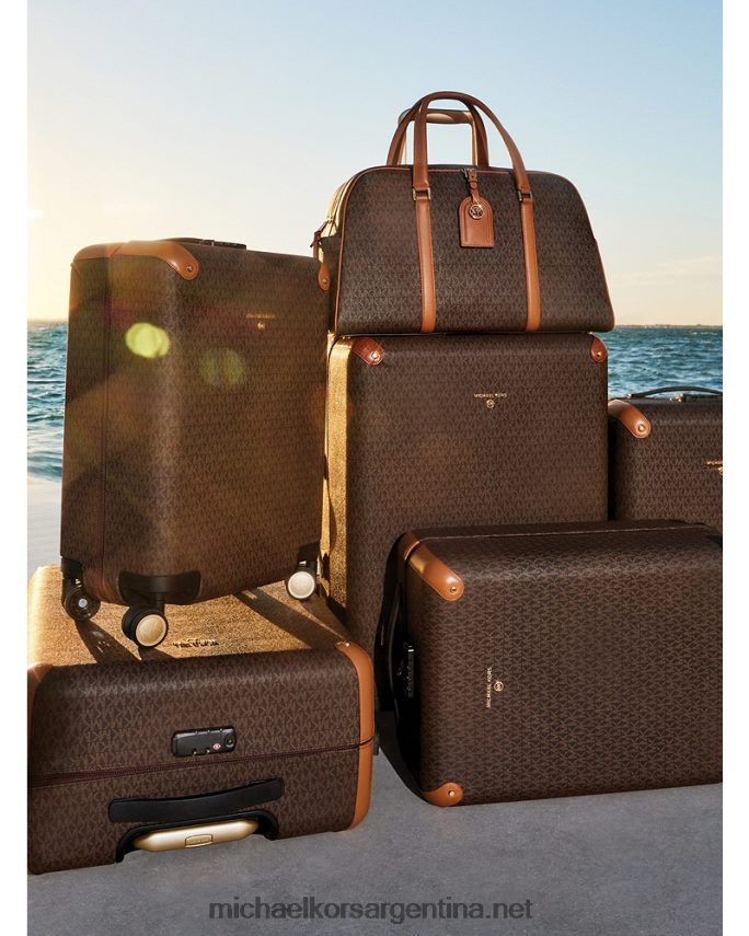 mujer marrón/bellota bolso de fin de semana heritage extragrande con logo Michael Kors T46HB01530