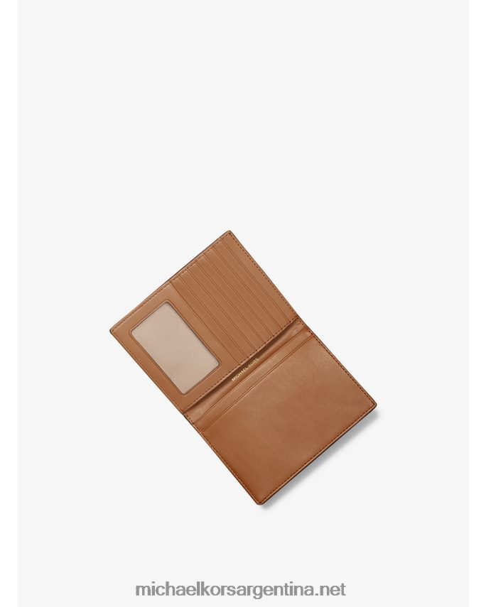 mujer marrón/bellota cartera de pasaporte bedford travel mediana con franja del logo Michael Kors T46HB01543