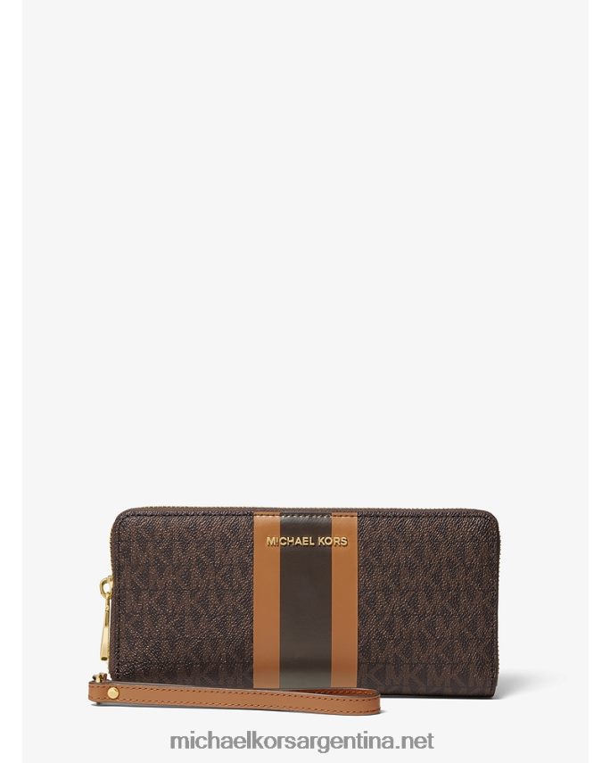 mujer marrón/bellota pulsera continental con franja del logo Michael Kors T46HB01553