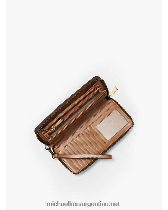 mujer marrón/bellota pulsera continental con franja del logo Michael Kors T46HB01553