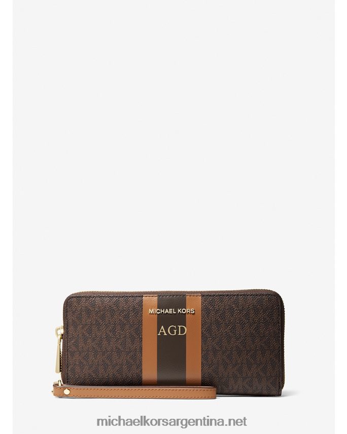 mujer marrón/bellota pulsera continental con franja del logo Michael Kors T46HB01553