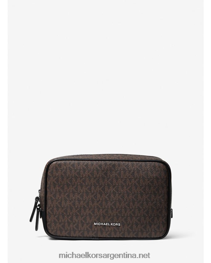 mujer marrón/negro estuche de viaje con logo de hudson Michael Kors T46HB01568