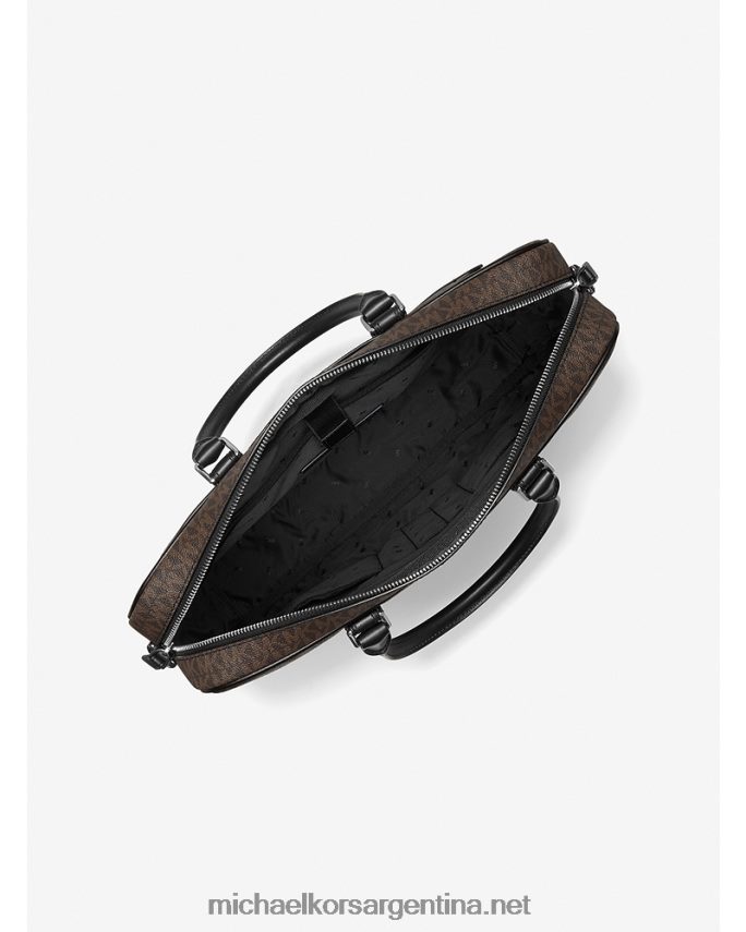 mujer marrón/negro logo hudson y maletín de piel Michael Kors T46HB01558