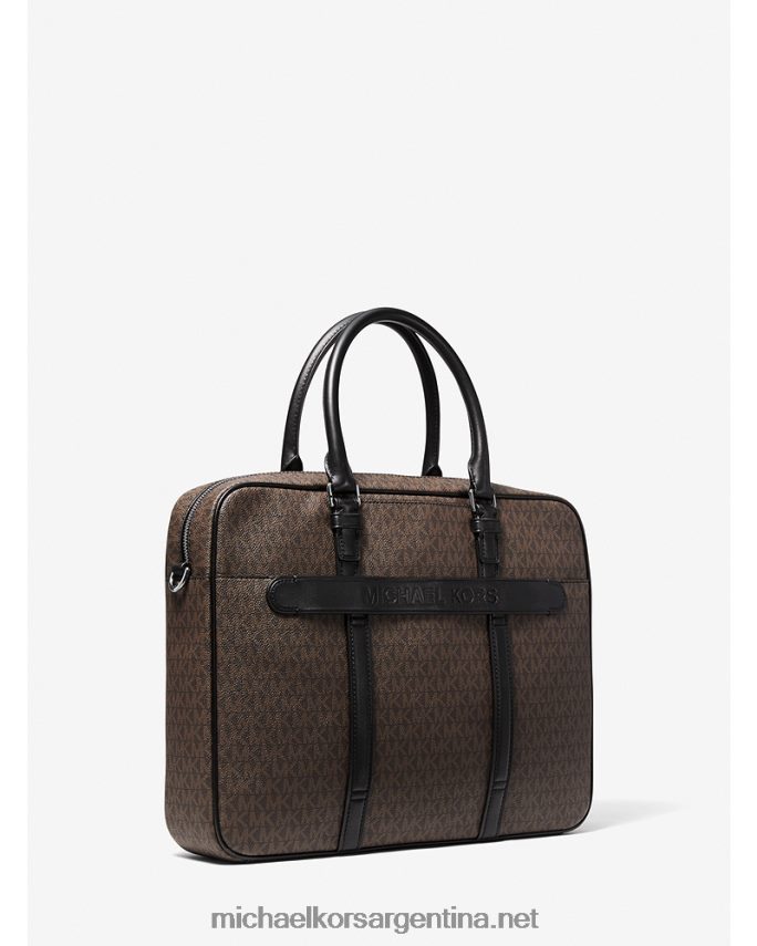 mujer marrón/negro logo hudson y maletín de piel Michael Kors T46HB01558