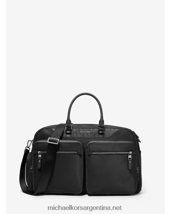 mujer negro bolsa de lona de nailon brooklyn Michael Kors T46HB01573