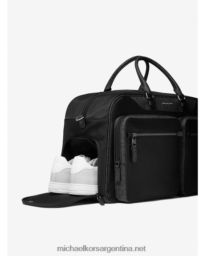 mujer negro bolsa de lona de nailon brooklyn Michael Kors T46HB01573