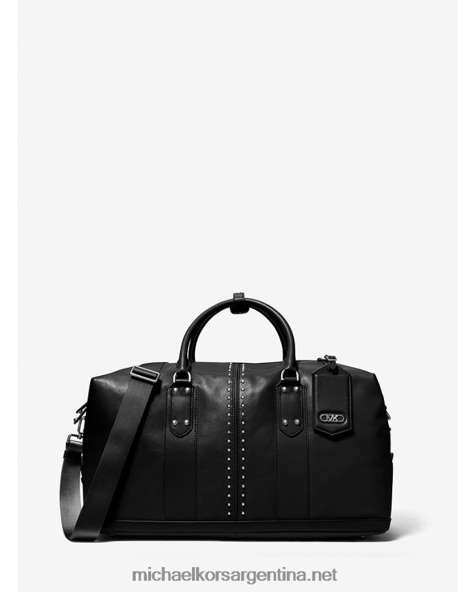 mujer negro bolsa de viaje Astor de piel con tachuelas Michael Kors T46HB01529