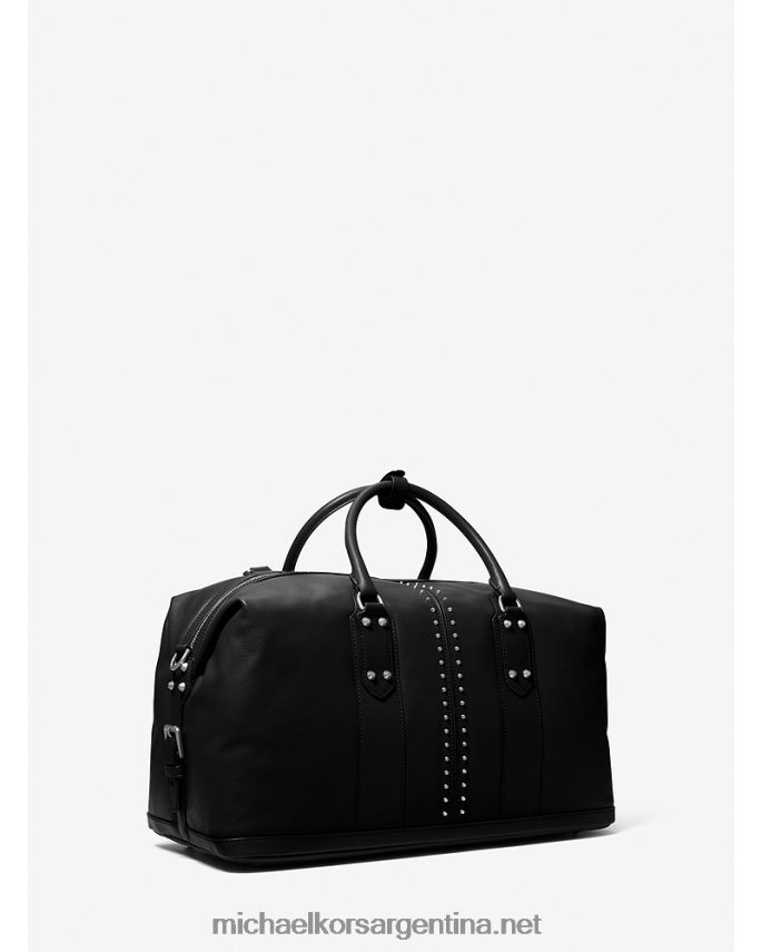 mujer negro bolsa de viaje Astor de piel con tachuelas Michael Kors T46HB01529