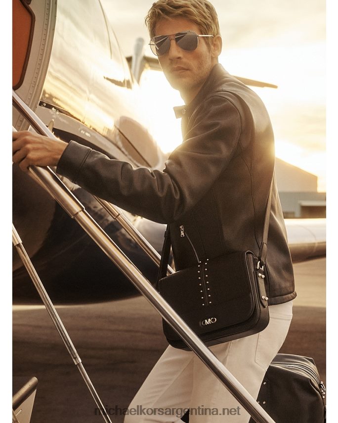 mujer negro bolsa de viaje Astor de piel con tachuelas Michael Kors T46HB01529