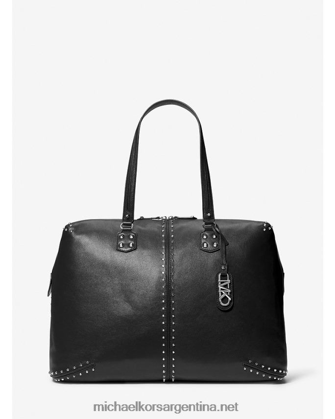 mujer negro bolso de fin de semana astor extragrande de piel con tachuelas Michael Kors T46HB01524