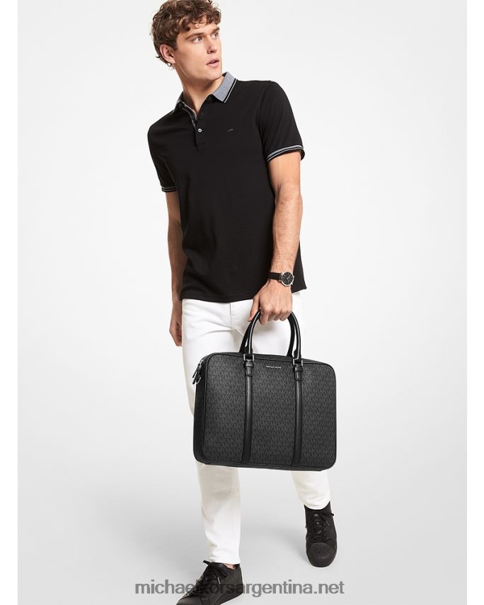 mujer negro logo hudson y maletín de piel Michael Kors T46HB01559