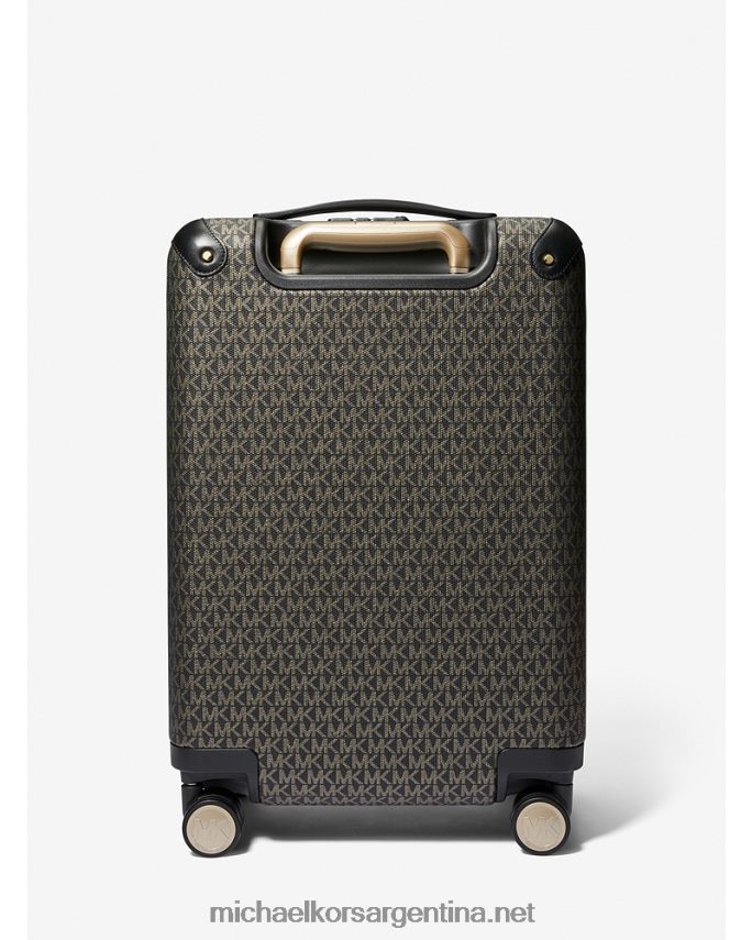 mujer oro negro maleta con franja metalizada del logo Michael Kors T46HB01575