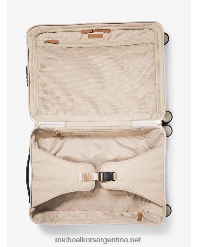 mujer oro pálido maleta metalizada con logo Michael Kors T46HB01533