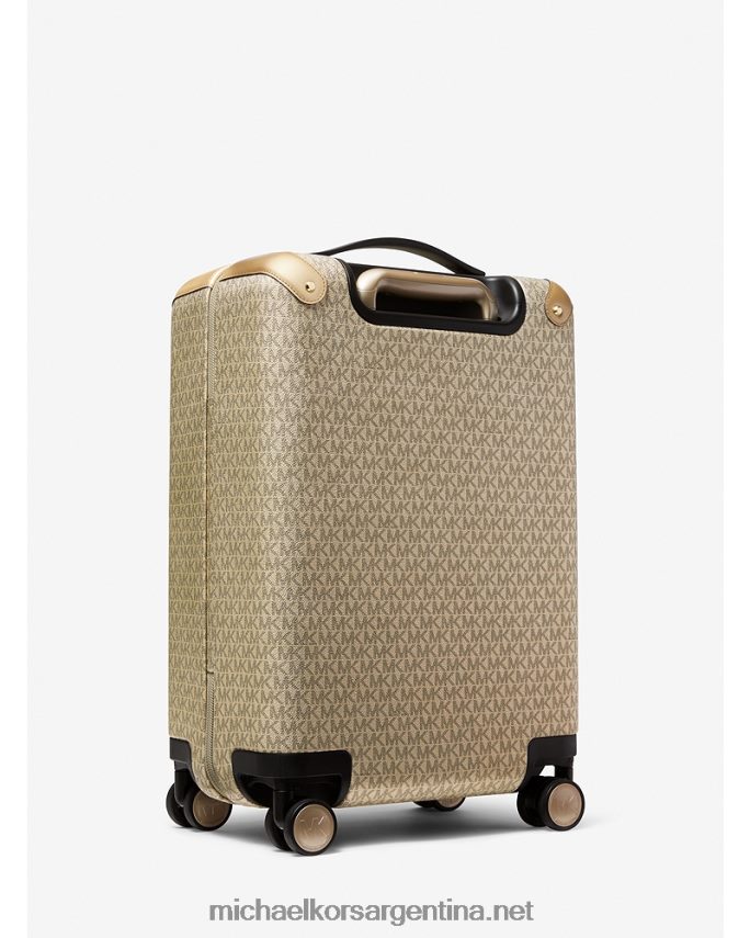 mujer oro pálido maleta metalizada con logo Michael Kors T46HB01533