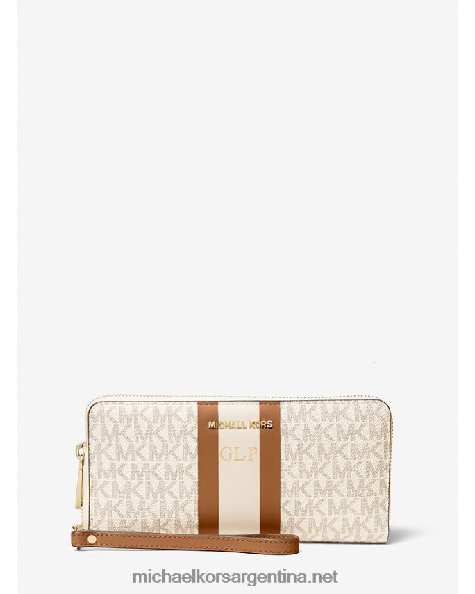 mujer vainilla/bellota pulsera continental con franja del logo Michael Kors T46HB01552