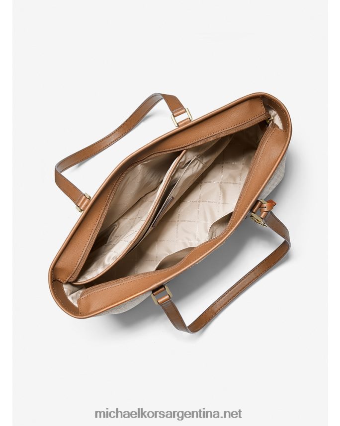 mujer vainilla tote sady grande con cremallera superior y logo Michael Kors T46HB01537