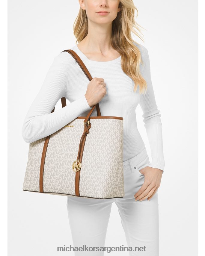 mujer vainilla tote sady grande con cremallera superior y logo Michael Kors T46HB01537