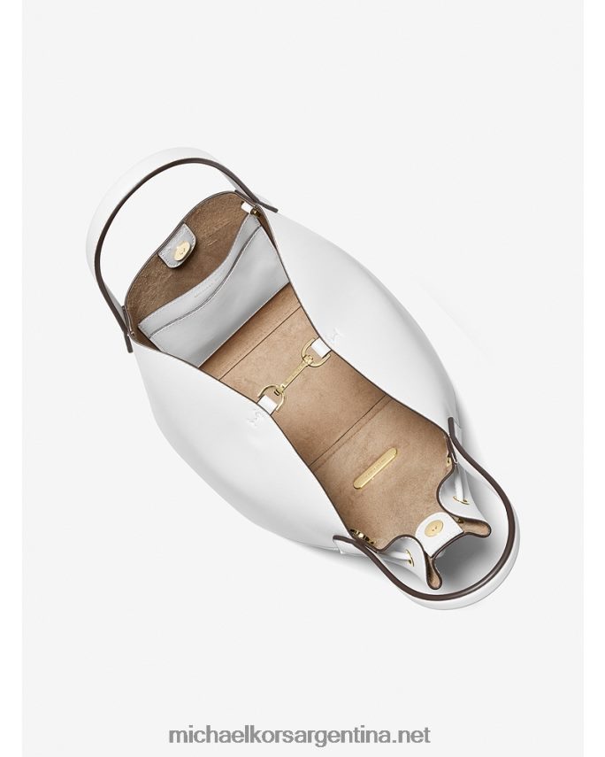 mujer Blanco óptico bolso bombonera phoebe grande de piel sintética Michael Kors T46HB01134