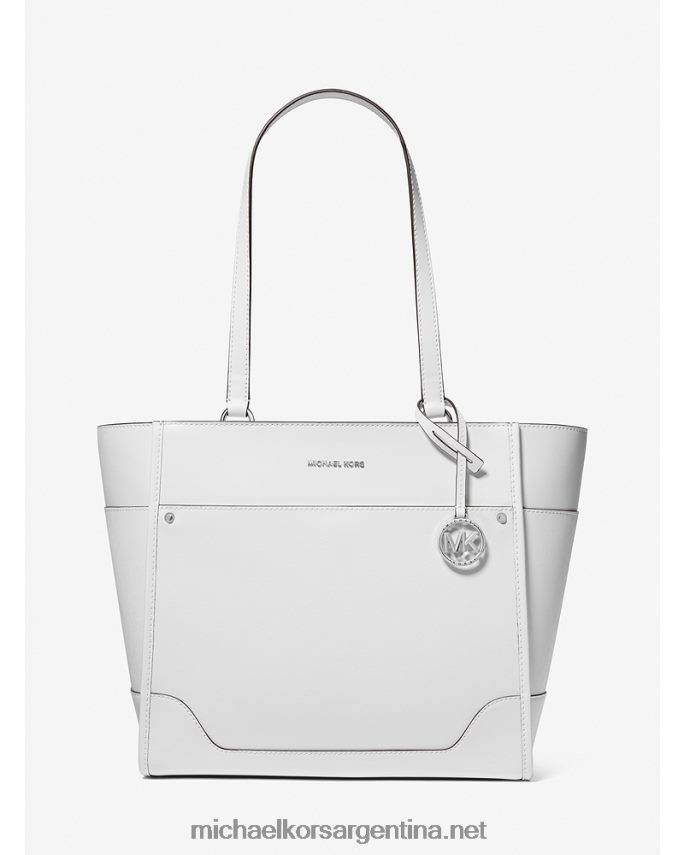 mujer Blanco óptico tote harrison grande de piel Michael Kors T46HB01094